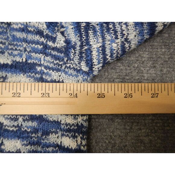 Alfred Dunner Blue White Marled Open Front Cardigan‎ Sweater Women's Size XL - Picture 6 of 10